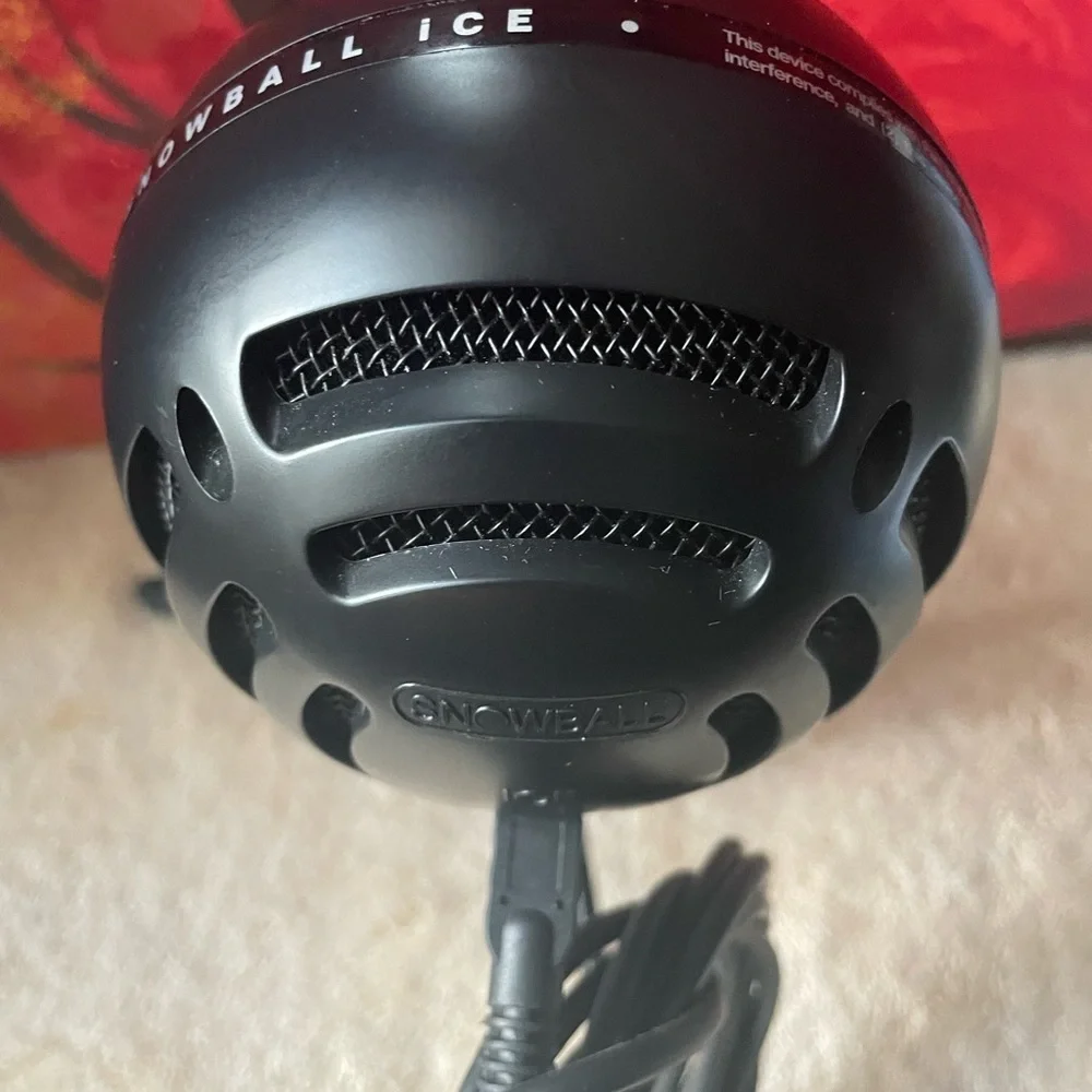 Blue snowball Logitech Sleek Black USB Microphone for creators,recording etc.